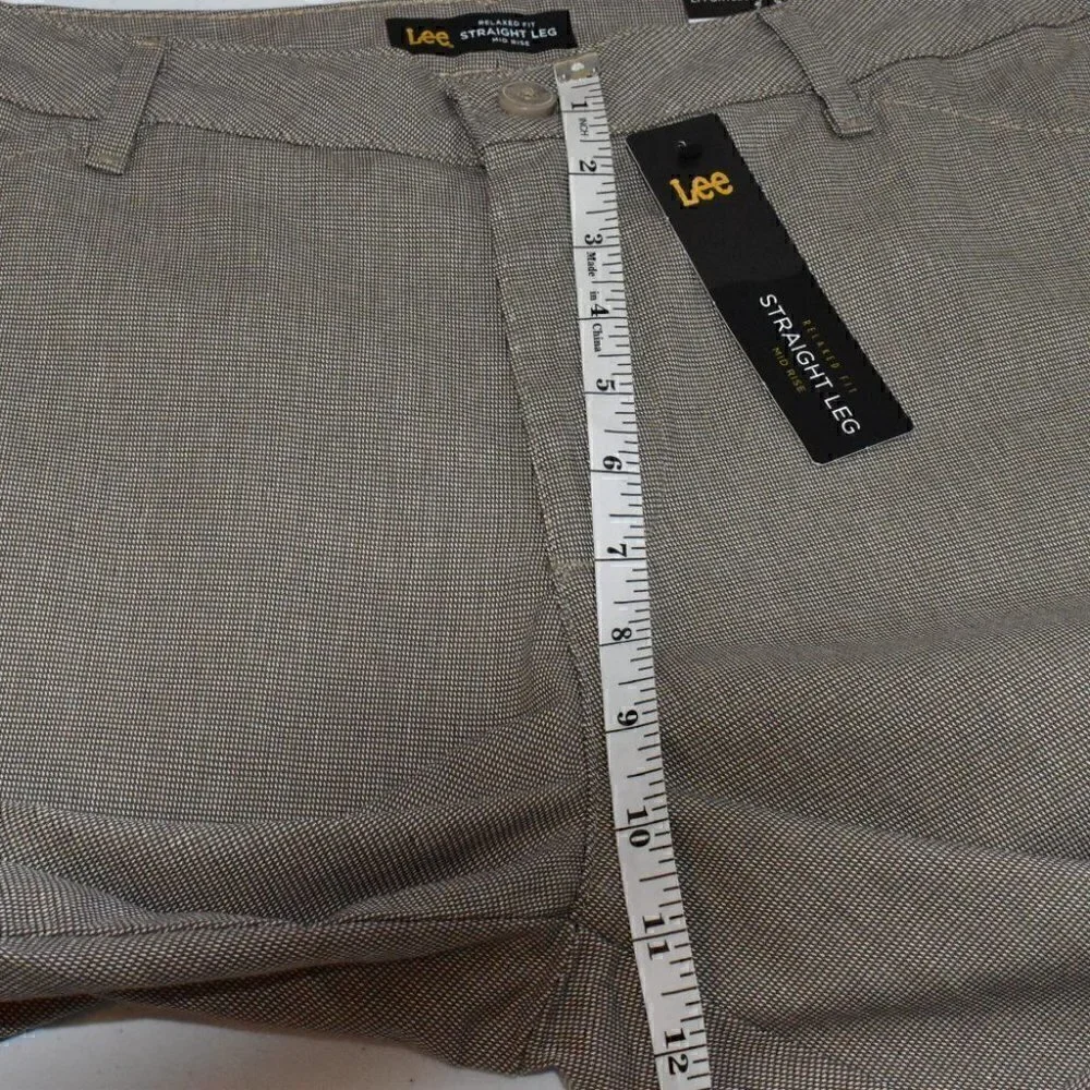 Lee Effortless Wash & Wear Straight Leg Relax Fit Mid Rise Size 10 Short - Picture 5 of 14